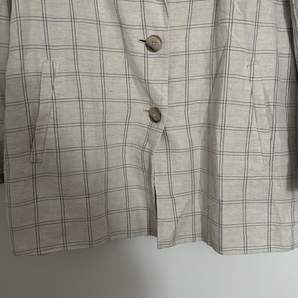 Madewell Dorest Linen Blazer in Windowpane - Picture 4 of 12